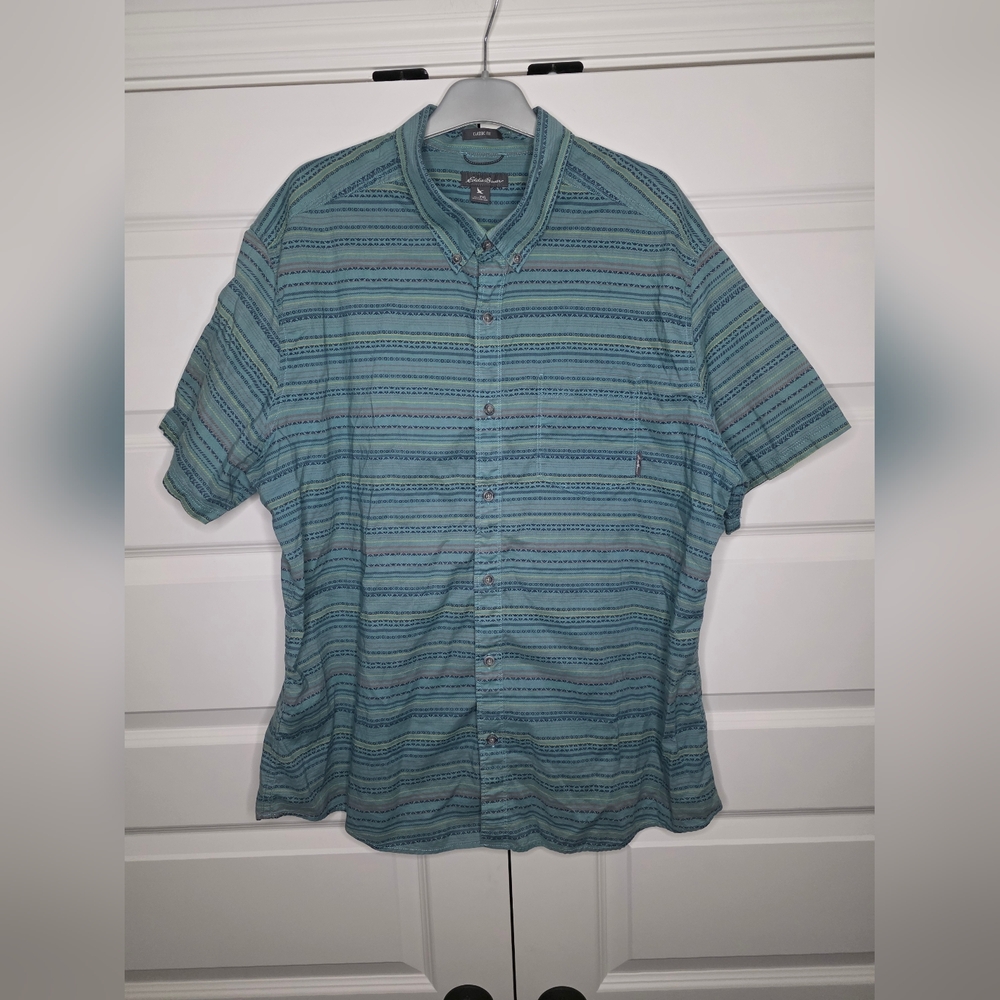 Eddie Bauer 2XL Mens 'Classic Fit' Short Sleeve Button Up Top